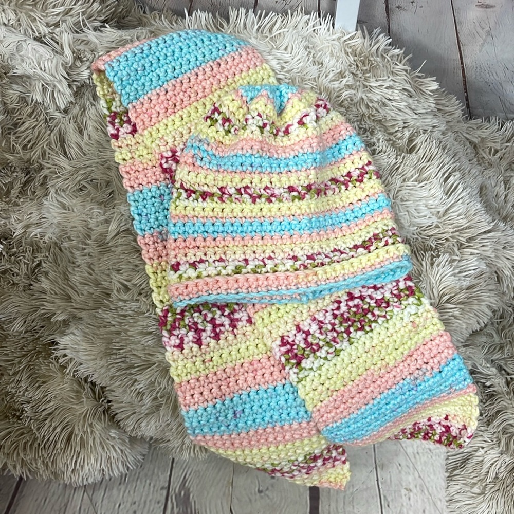 Handmade crochet beanie hat & scarf set